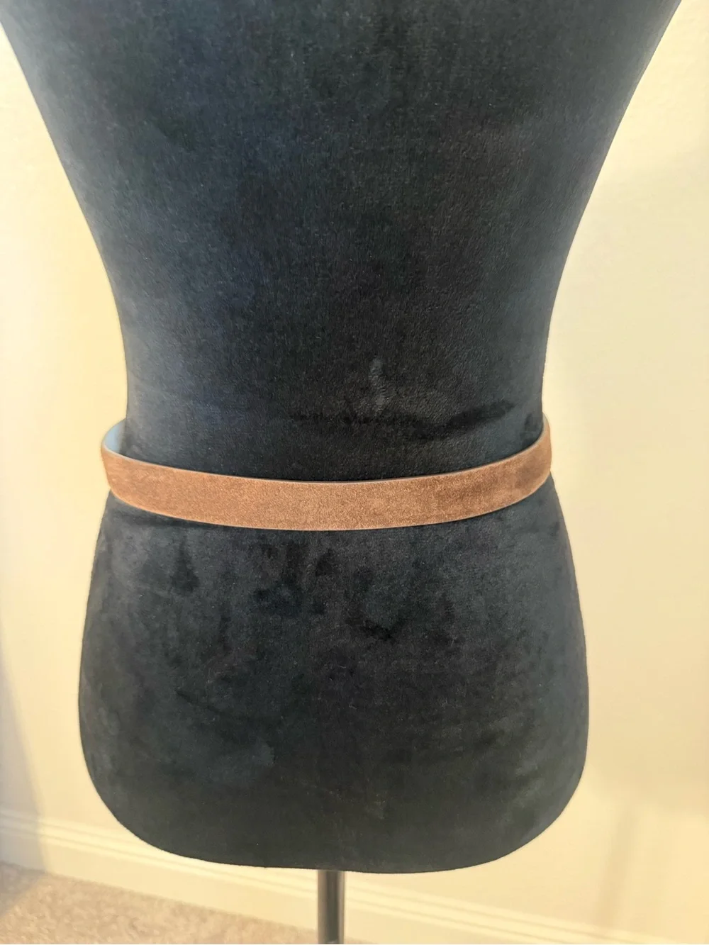 Chocolate Suede & 24k Gold Italian Suede Leather Belt